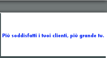 pi soddisfatti i tuoi clienti, pi grande tu